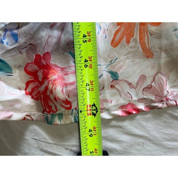 Floral  Maxi Slip Dress Small With Spaghetti Straps & Side Slit Small Coquette - Picture 7 of 11